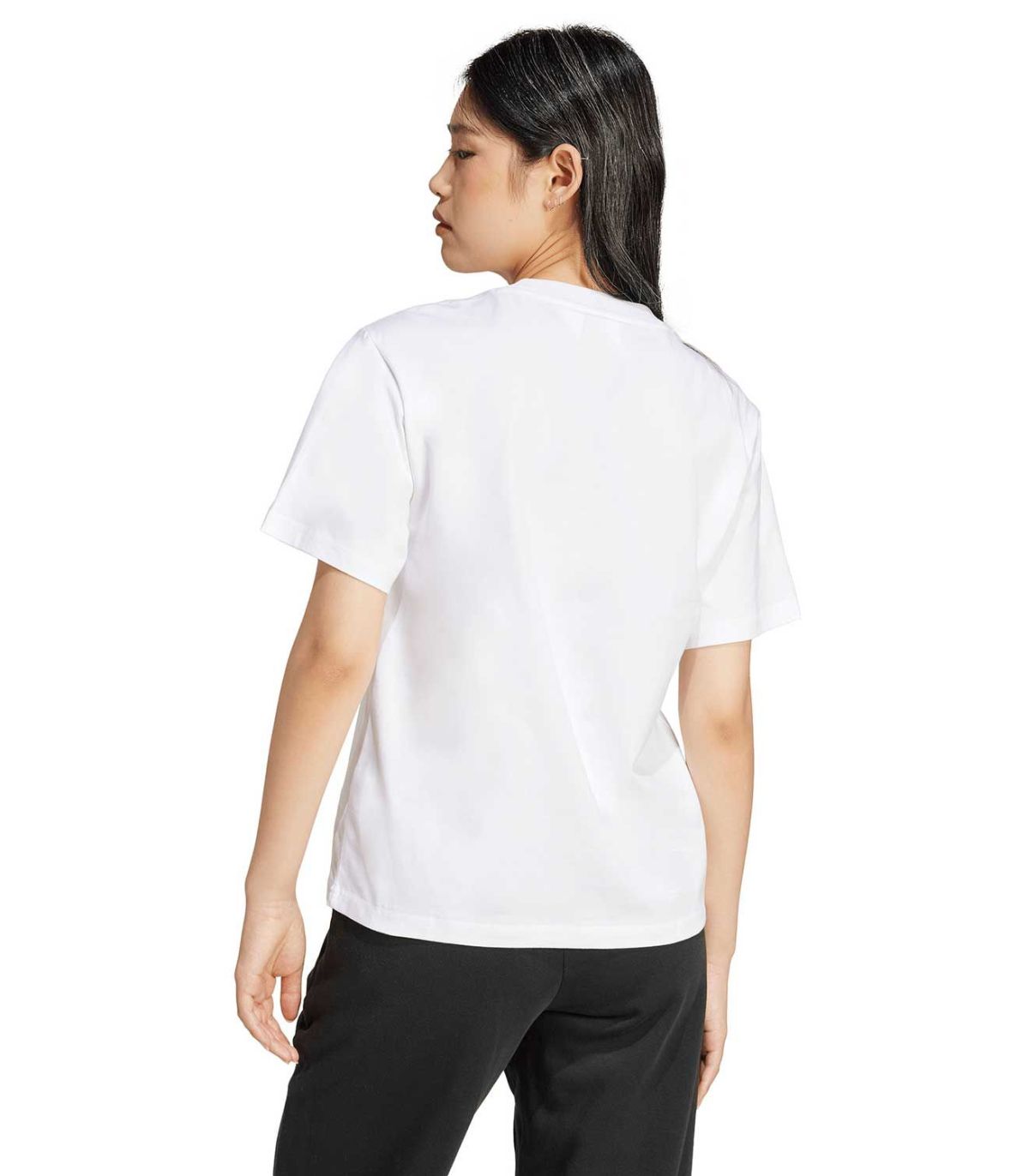 Adidas Camiseta Essentials Small Logo Blanco | Corte Clásico
