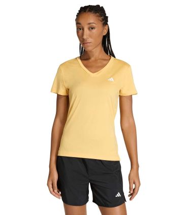 Adidas Camiseta We Min V Nk Amarillo Mujer | Escote pico