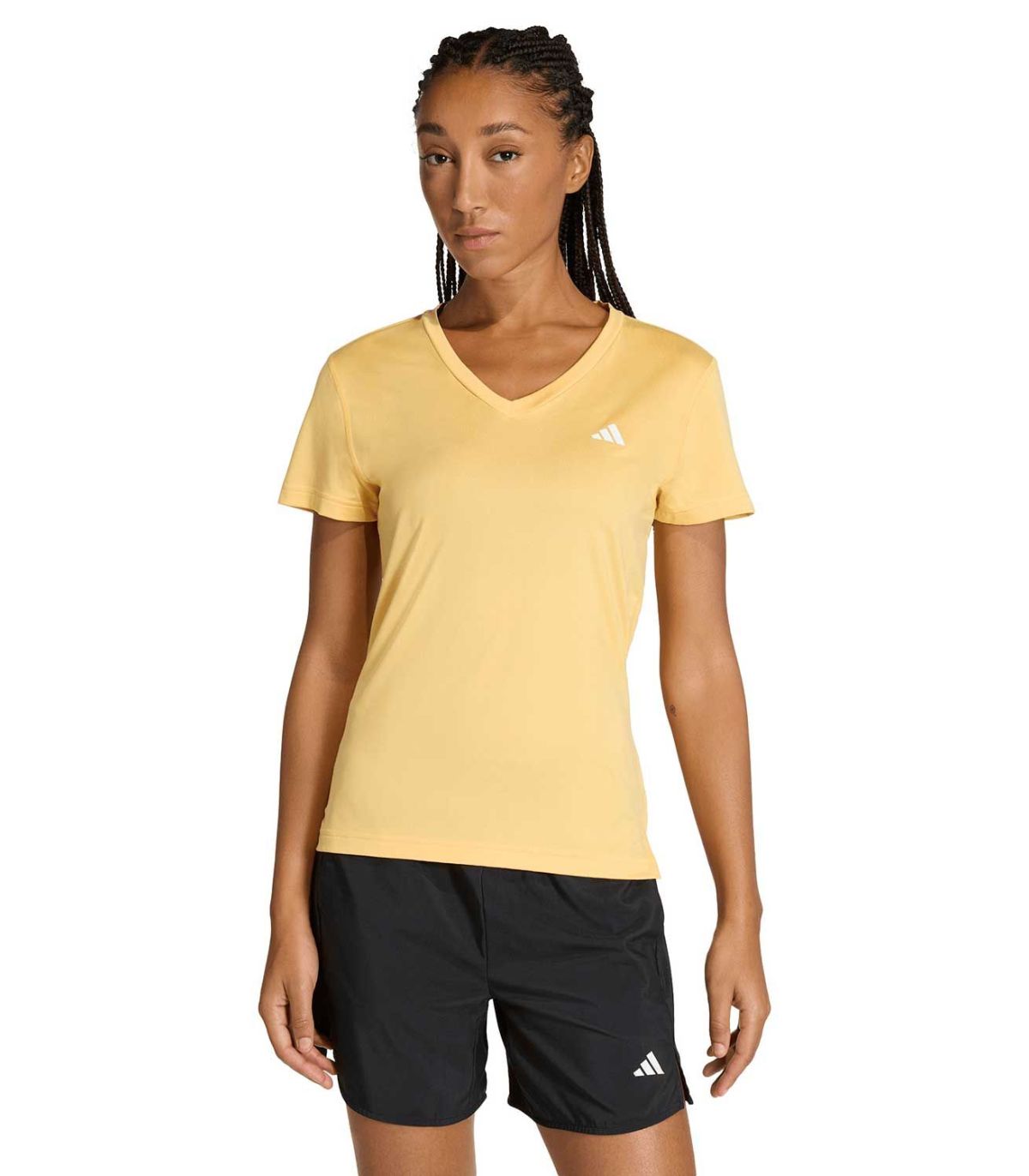 Adidas Camiseta We Min V Nk Amarillo Mujer | Escote pico