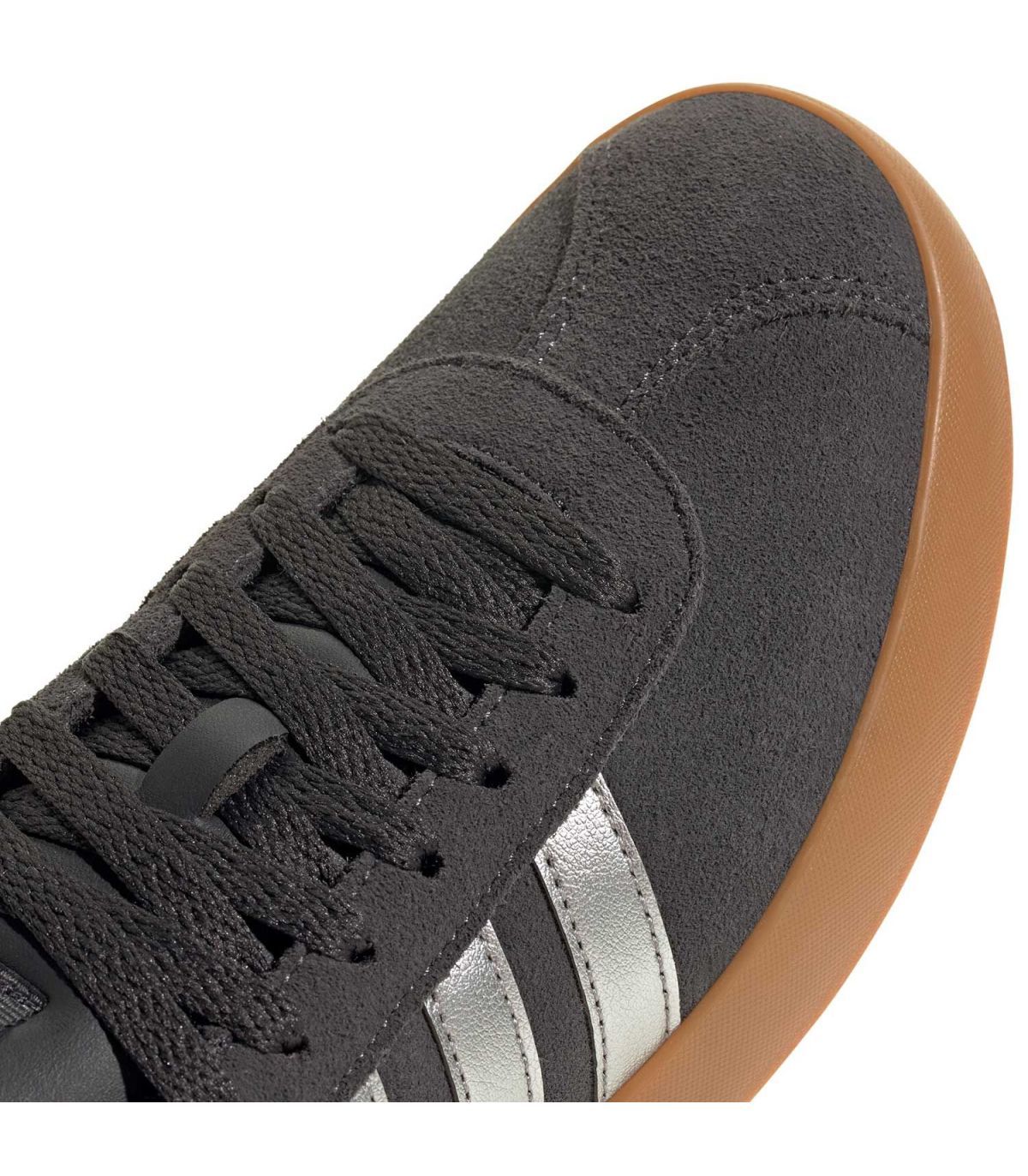 Adidas VL Court 3.0 14 Mujer | Suela caramelo y bandas plata