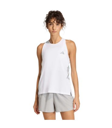 Camiseta de tirantes running Adidas Iconictnk para mujer, diseño técnico transpirable para entrenamientos diarios.