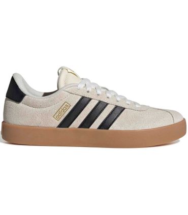 Adidas VL Court 3.0 28 Mujer | Gamuza marfil y logo dorado