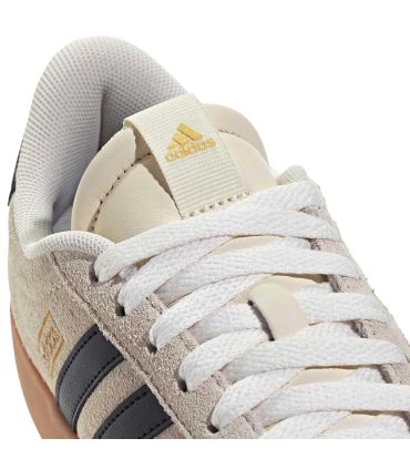 Adidas VL Court 3.0 28 Mujer | Gamuza marfil y logo dorado