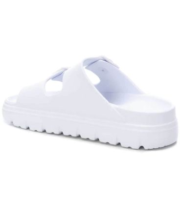 XTI Sandalia 14255007 Blanco Mujer | Doble hebilla y plataforma