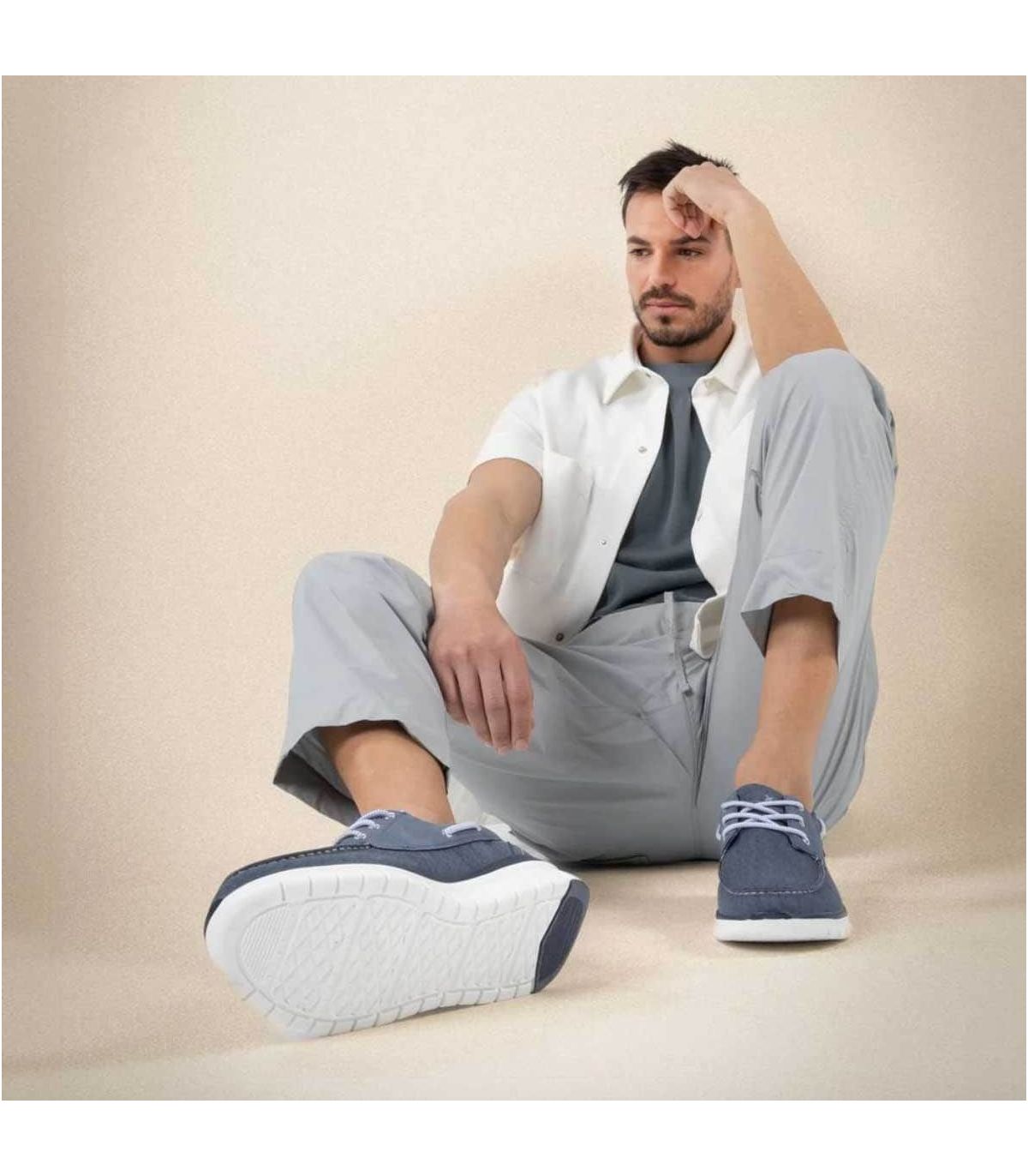XTI Zapato Casual 14231001 | Lona denim y suela segmentada