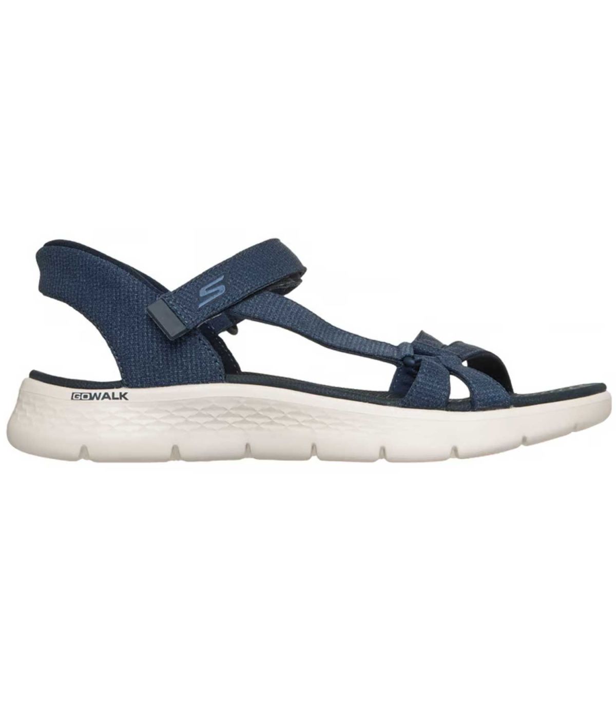 Sandalias Skechers Slip-ins Illuminate azul con tecnología manos libres y amortiguación para mujer.
