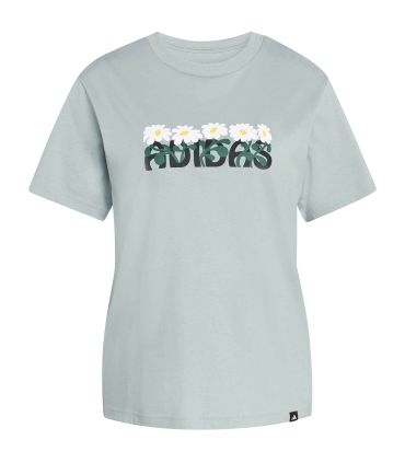 Camiseta Adidas Soft Side para mujer en color verde vibrante de tejido suave y corte deportivo.
