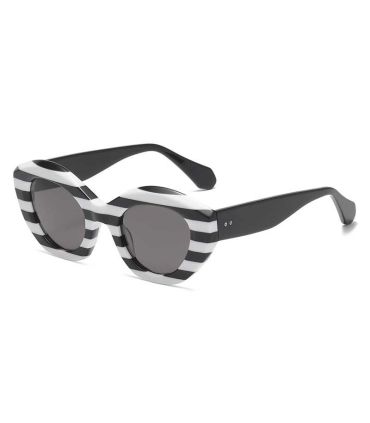 Gafas de sol polarizadas Ocean Plage Pampelonne en blanco y negro con lentes ahumadas