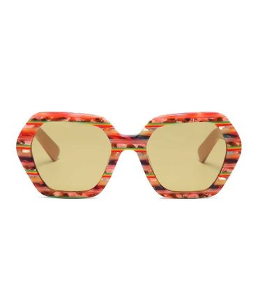 Ocean Gafas de Sol Polarizadas Santa Giulia Floral pink / Yellow | Montura hexagonal