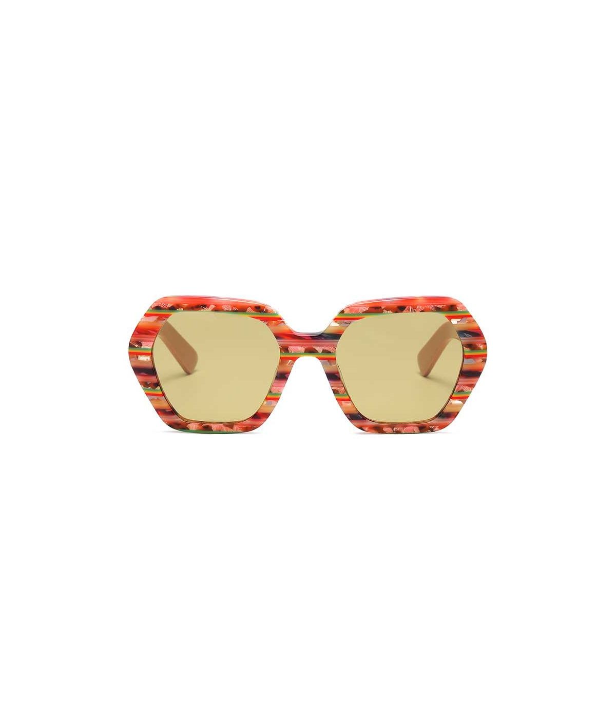 Ocean Gafas de Sol Polarizadas Santa Giulia Floral pink / Yellow | Montura hexagonal