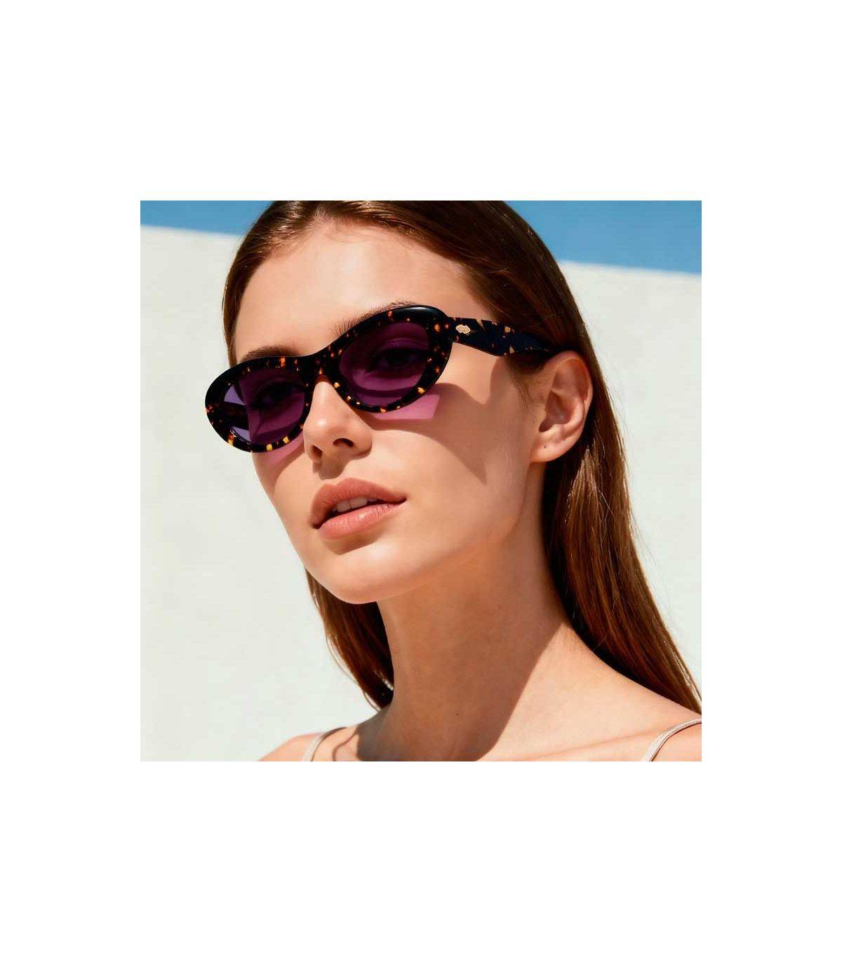 Ocean Gafas de Sol Polarizadas Sardinero Brown / Purple | Carey ovalada