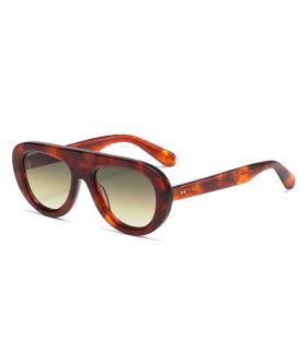 Gafas de sol polarizadas Ocean Cote des Basques con montura marrón y lentes verdes para deporte y uso diario.