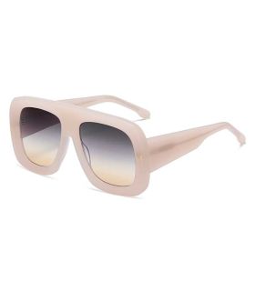 Gafas de sol polarizadas Ocean Calanque con montura blanca transparente y lentes degradadas.