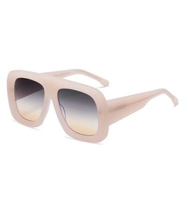 Gafas de sol polarizadas Ocean Calanque con montura blanca transparente y lentes degradadas.