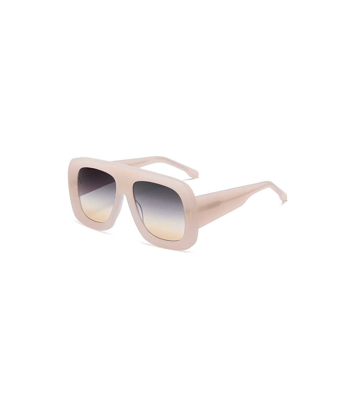 Gafas de sol polarizadas Ocean Calanque con montura blanca transparente y lentes degradadas.