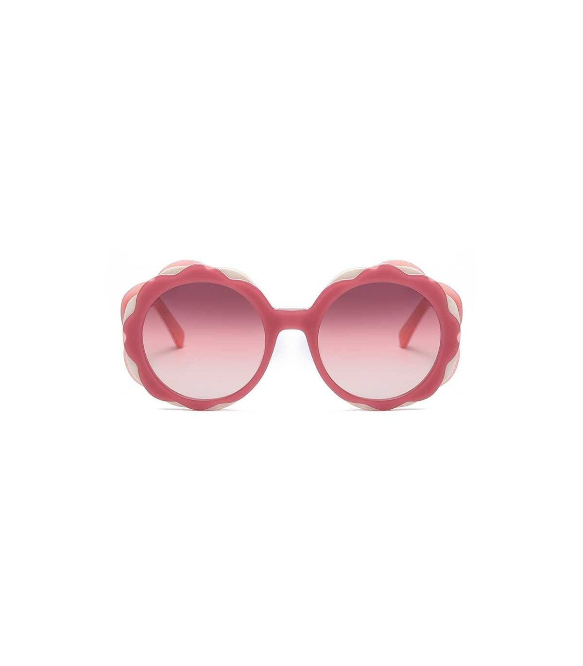 Ocean Gafas de Sol Polarizadas Deauville Transparent Pink / Gradiand Purple | silueta festoneada