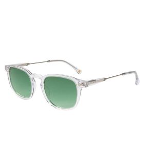 Gafas de sol polarizadas Ocean Classic 4 con montura blanca transparente y lentes verdes para deporte.