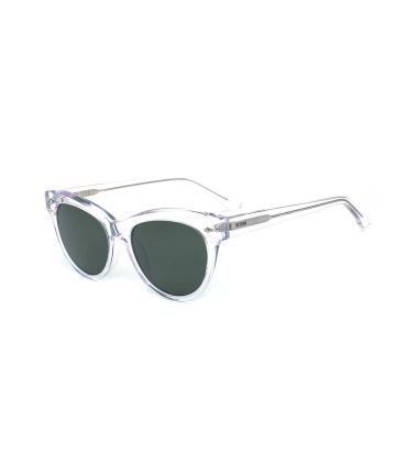 Gafas de sol polarizadas Ocean Navagia con montura blanca transparente y lentes ahumadas para deporte y uso urbano.