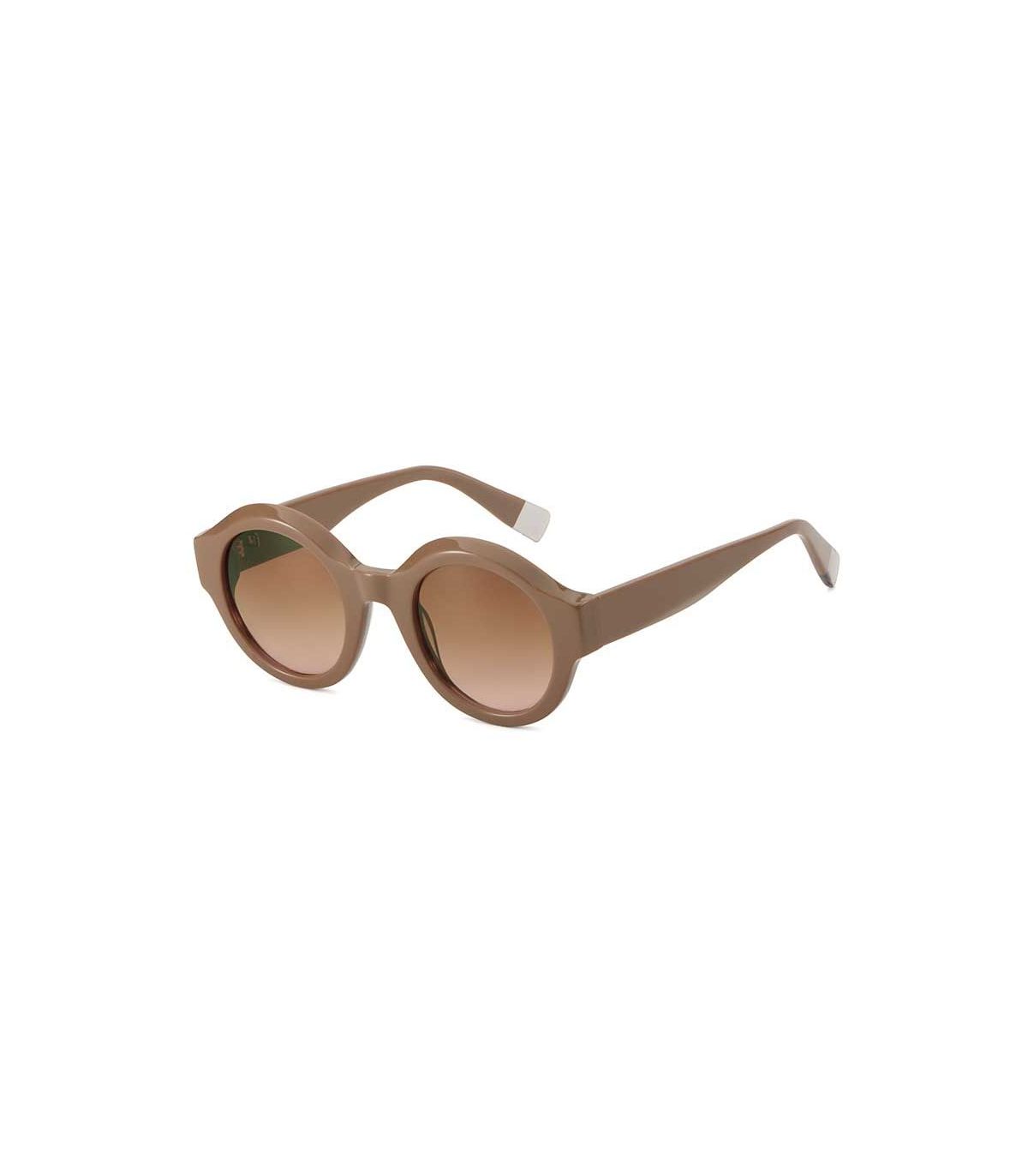 Gafas de sol polarizadas Ocean New Era 3 en color beige y marrón con montura ligera para deportistas.