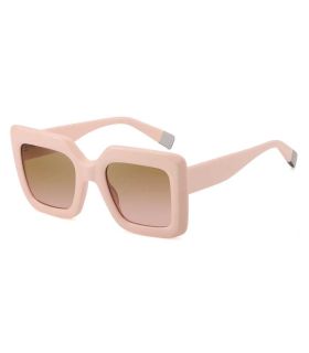 Gafas de sol polarizadas Ocean New Era 5 con montura beige y lentes marrones.