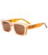 Gafas de sol polarizadas Ocean Saint Michel con montura blanca y lentes marrón de estilo deportivo.