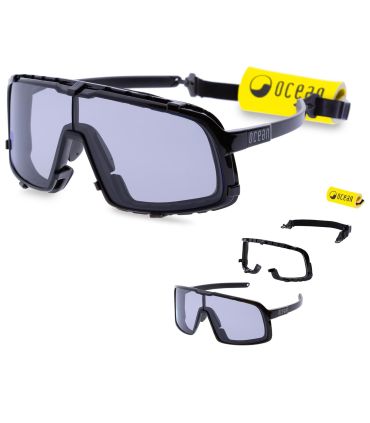 Gafas de sol de running Ocean Leu Matte Black con lentes polarizadas y fotocromáticas.