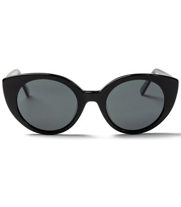 Ocean Gafas de Sol Polarizadas Greta Shiny Black / Smoke | Silueta cat-eye