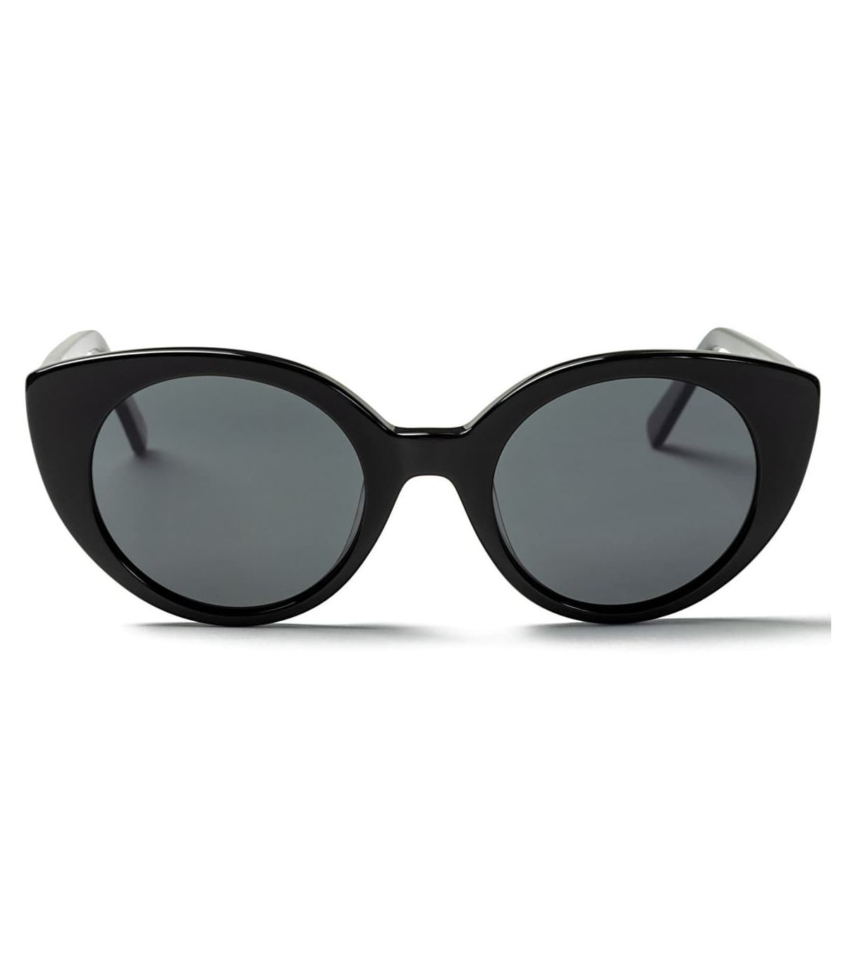 Ocean Gafas de Sol Polarizadas Greta Shiny Black / Smoke | Silueta cat-eye