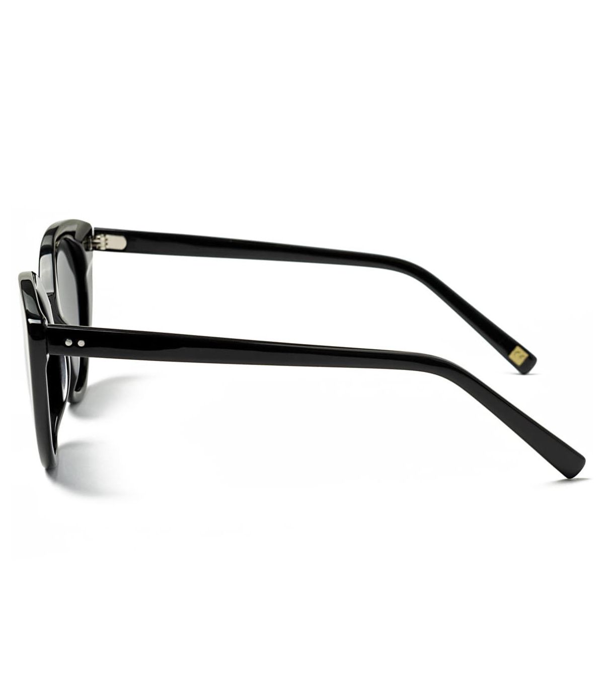 Ocean Gafas de Sol Polarizadas Greta Shiny Black / Smoke | Silueta cat-eye
