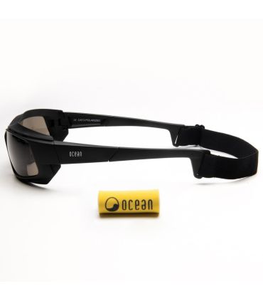 Ocean Gafas de Sol Polarizadas Paros Matte Black / Smoke | cinta elástica