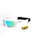 Gafas de sol polarizadas de running Ocean Paros blanco mate con lentes Blue Revo.