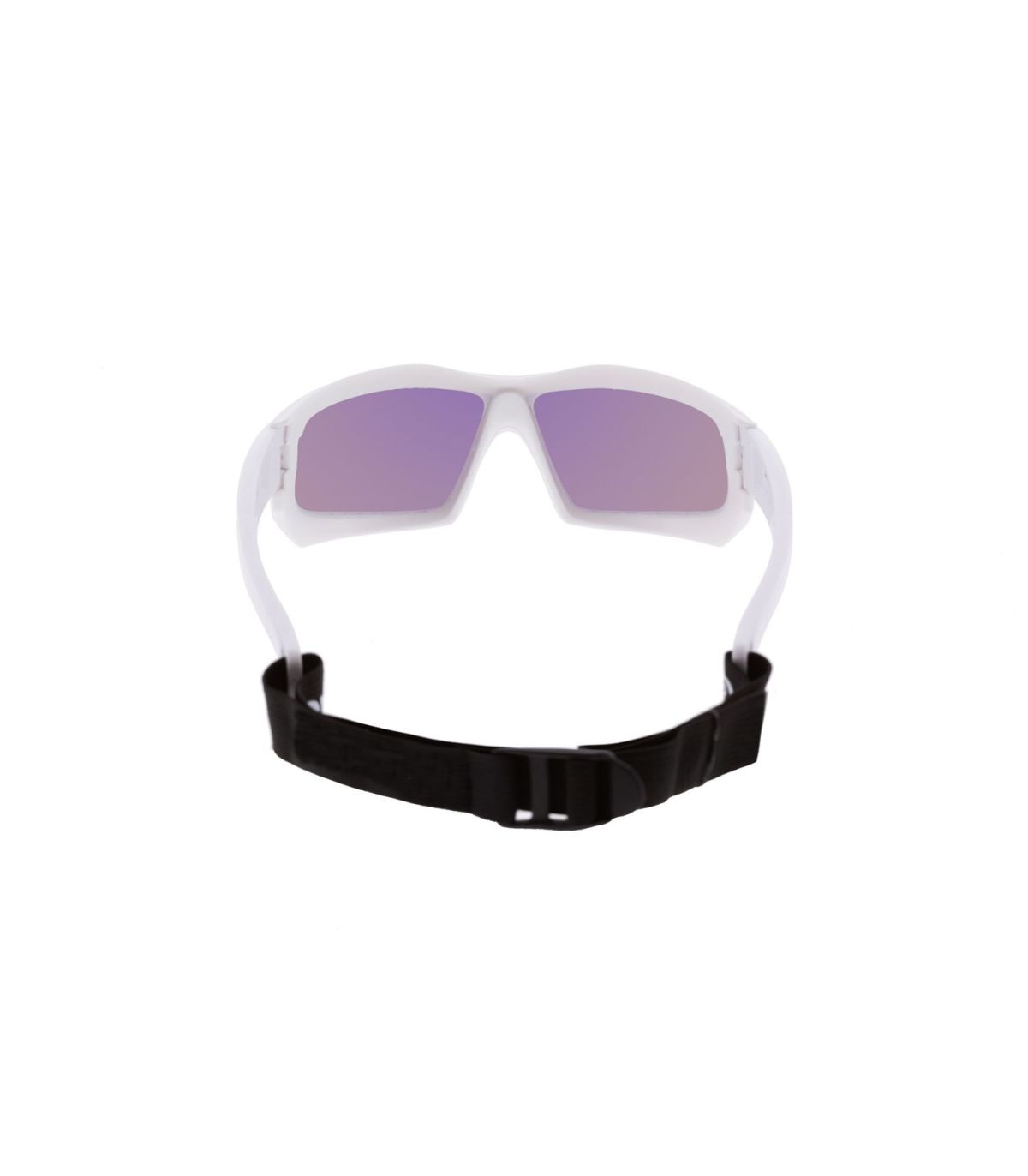 Ocean Gafas de Sol Polarizadas Paros Matte White / Blue Revo | correa elástica