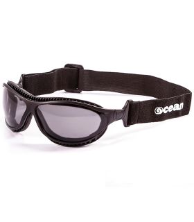 Gafas de sol deportivas Ocean Tierra de Fuego negras con lentes polarizadas ZEISS Smoke para running y ciclismo.