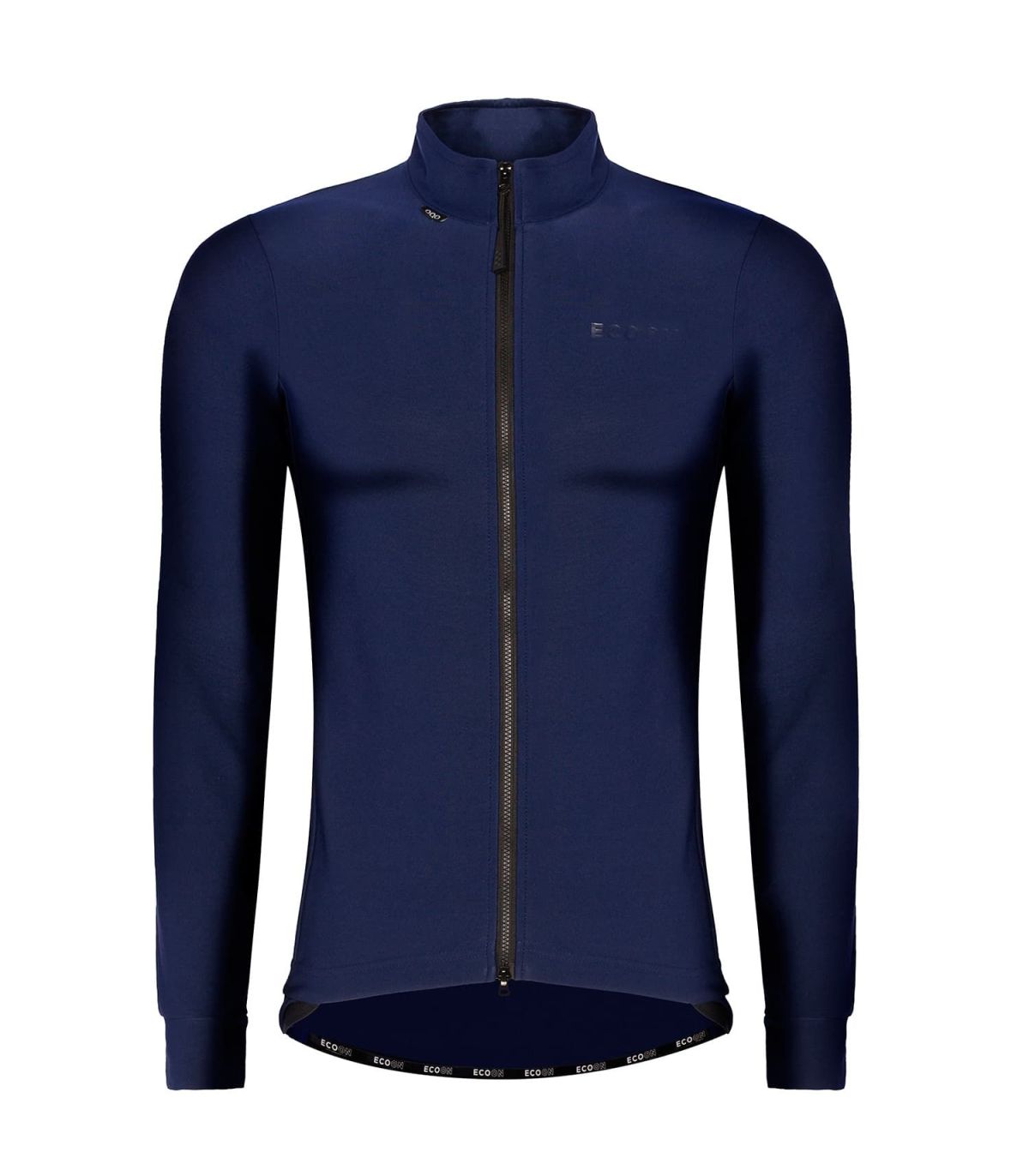 Chaqueta de ciclismo térmica y cortavientos Ecoon Puy de Dôme azul marino de tejido sostenible.