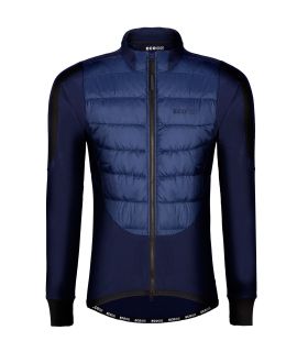 Chaqueta de ciclismo térmica y cortavientos Ecoon Clermont Ferrant Navy en color azul marino.