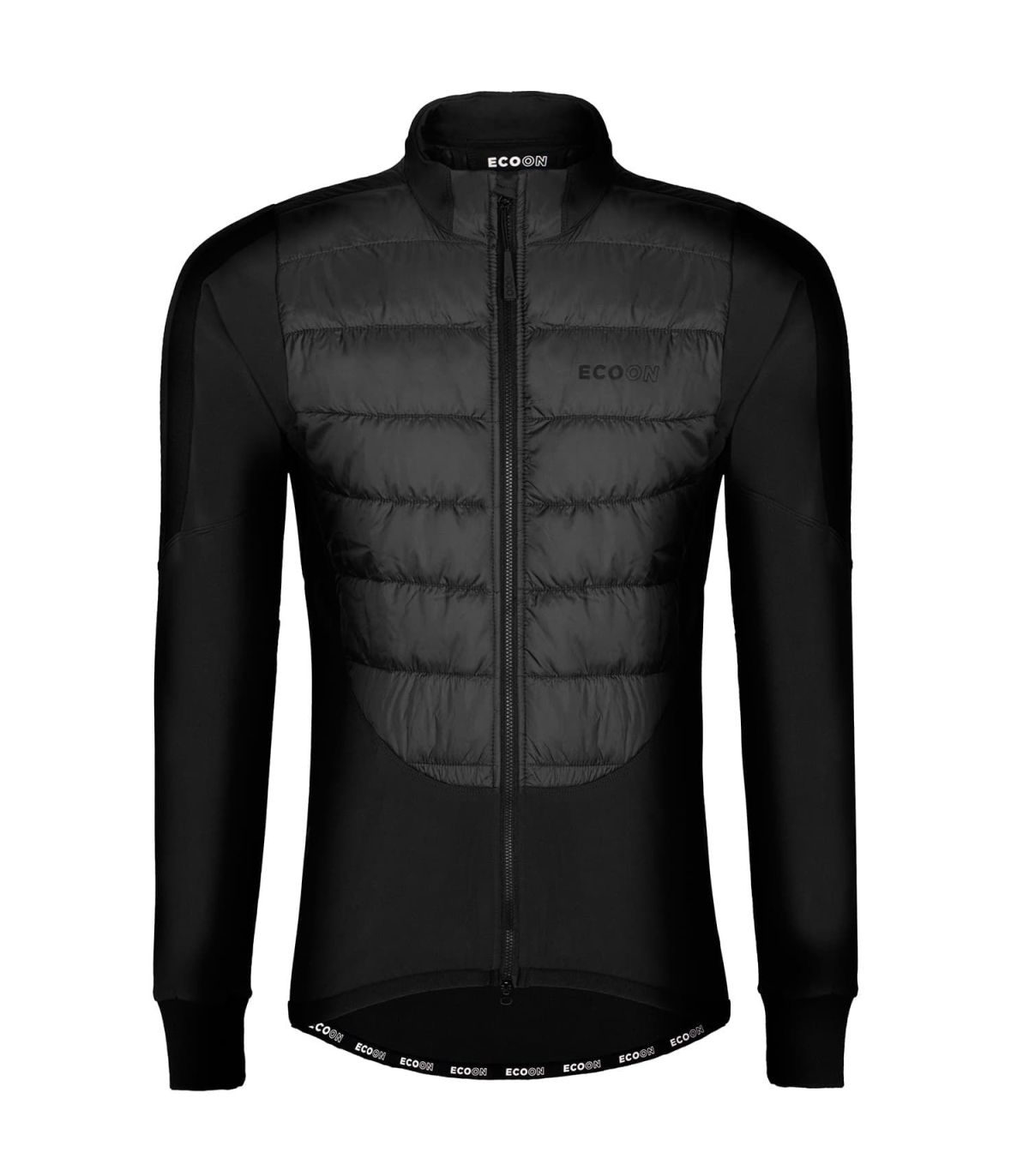 Chaqueta térmica de ciclismo Ecoon Clermont Ferrant Black cortavientos y transpirable.
