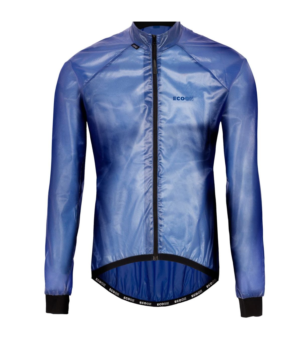 Chaqueta de ciclismo térmica y cortavientos Ecoon Clermont Ferrant en color azul.