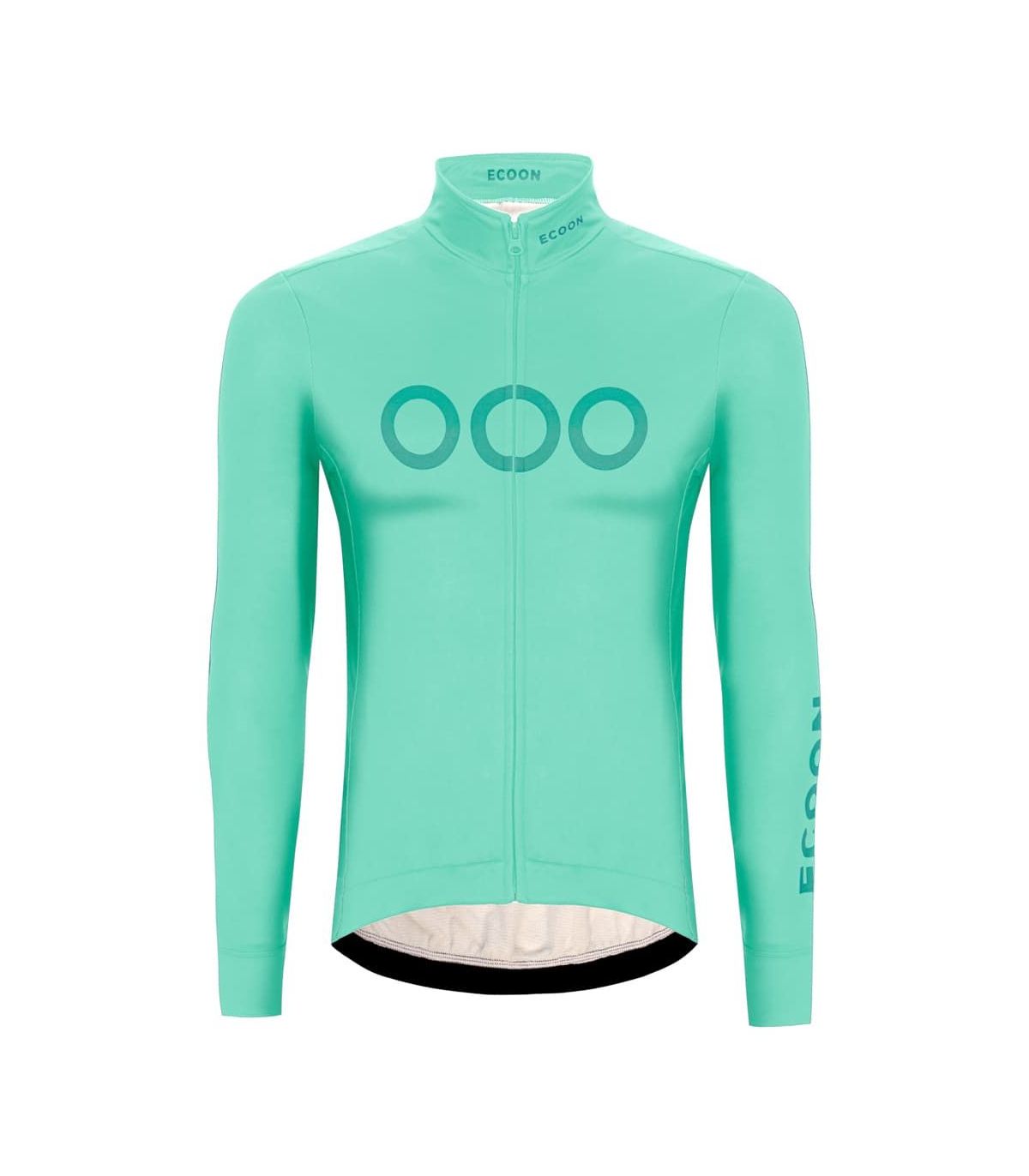 Chaqueta de ciclismo térmica y cortavientos Ecoon Mont Ventoux para hombre en color turquesa.