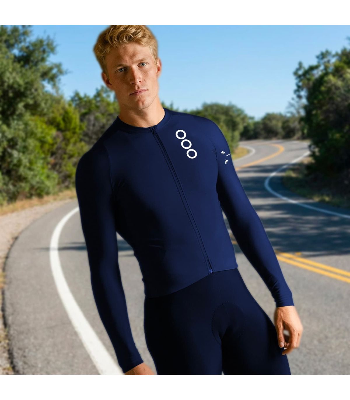 Ecoon Camiseta Ciclismo Pro Bonneville Navy | Manga larga