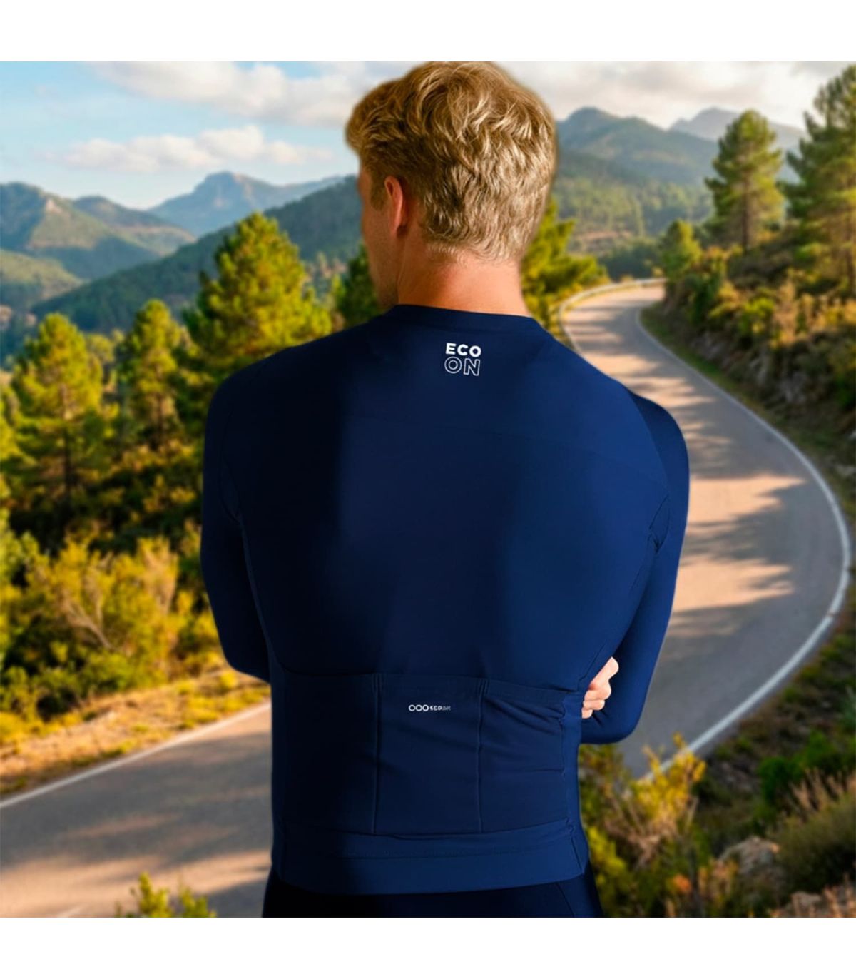 Ecoon Camiseta Ciclismo Pro Bonneville Navy | Manga larga