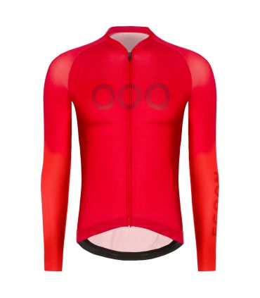 Camiseta técnica de ciclismo roja Ecoon Tourmalet Red para hombre con ajuste aerodinámico.