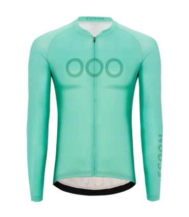 Camiseta técnica de ciclismo Ecoon Tourmalet Turquoise para hombre en color turquesa con ajuste aerodinámico.