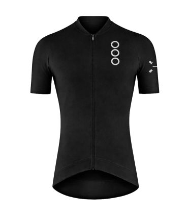 Camiseta de ciclismo manga corta Ecoon Pro Domancy Black de ajuste aerodinámico y transpirable.