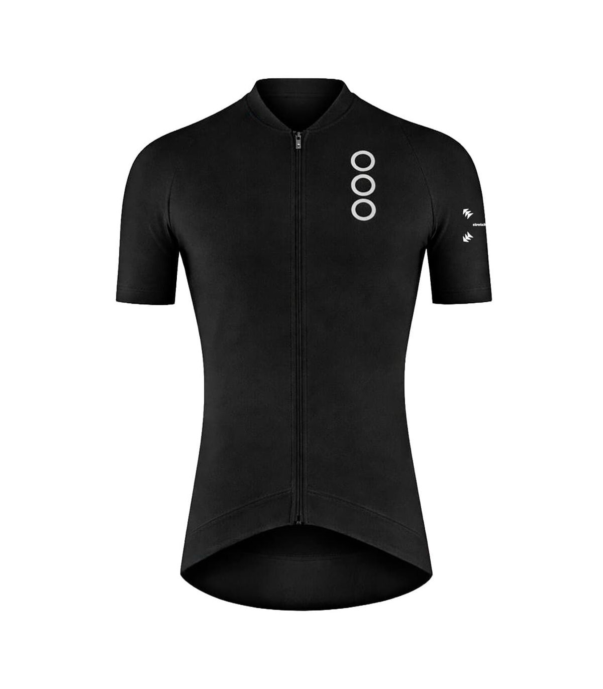Camiseta de ciclismo manga corta Ecoon Pro Domancy Black de ajuste aerodinámico y transpirable.