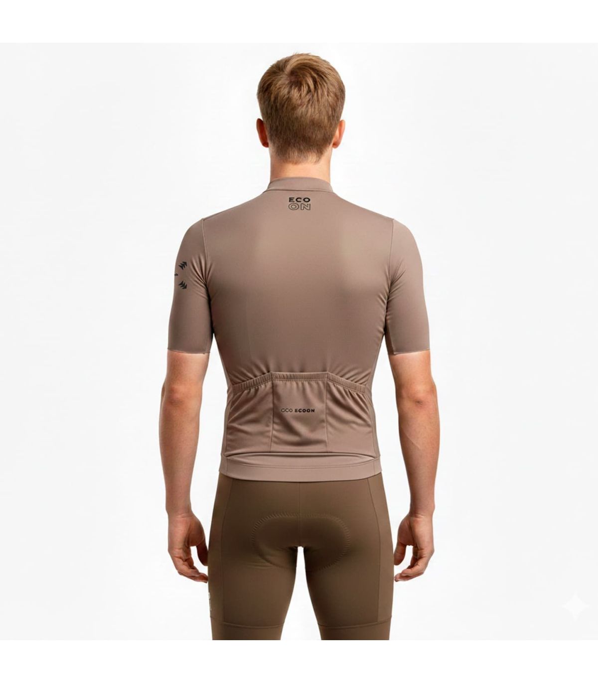 Ecoon Camiseta Manga Corta Ciclismo Pro Domancy Sand | Cremallera completa