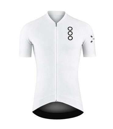 Camiseta técnica de ciclismo de manga corta Ecoon Pro Domancy en color blanco para alto rendimiento.