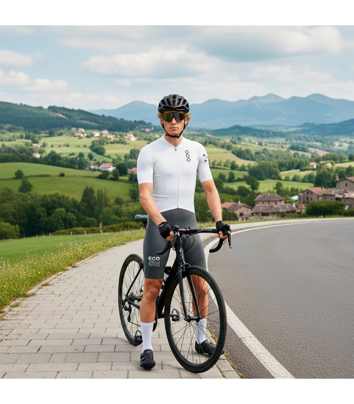 Ecoon Camiseta Manga Corta Ciclismo Pro Domancy White | Refrigerante