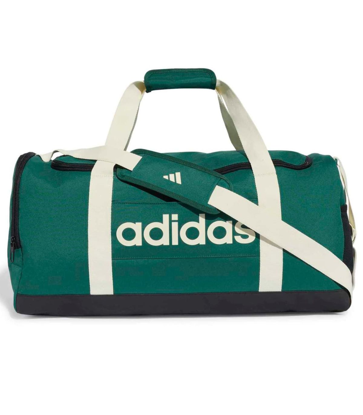 Bolsa de deporte mediana Adidas Linear verde para entrenamiento y equipamiento deportivo.