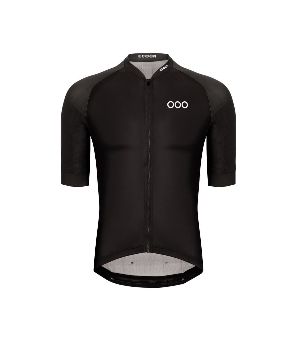 Camiseta técnica de ciclismo de manga corta Ecoon Galibier Black para hombre.