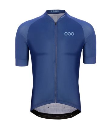 Camiseta técnica de ciclismo Ecoon Galibier Blue de manga corta, transpirable y de ajuste ergonómico.